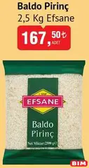 EFSANE BALDO PİRİNÇ 2,5 KG